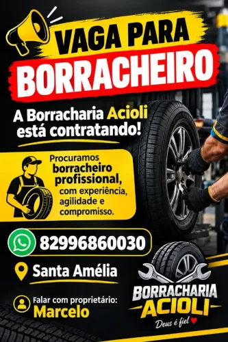 Vaga borracheiro profissional