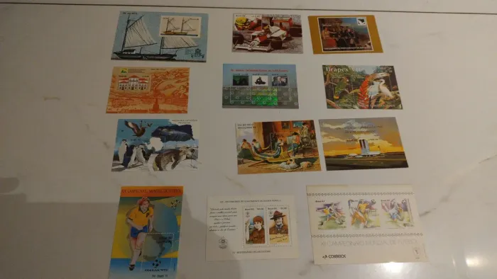 Conjunto de selos blocos brasileiros A