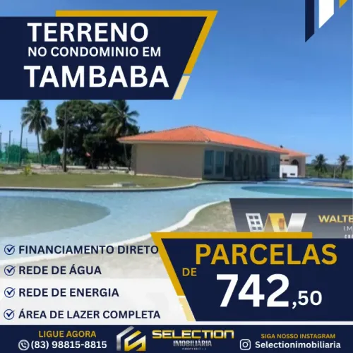 CONDOMINIO EM TAMBABA COM PARCELAS DE 599,25