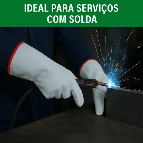 Luvas de raspa para trabalhar com soldar