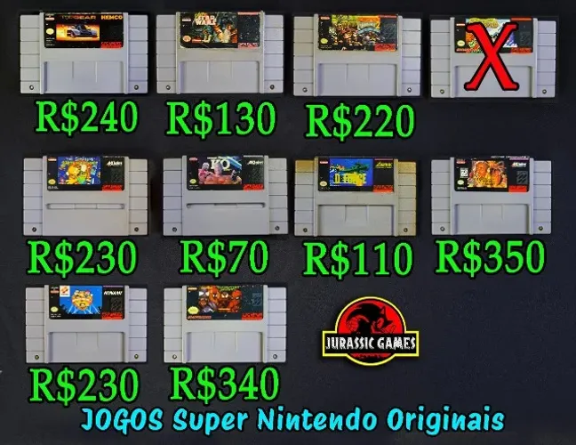 Jogos Super Nintendo. Top Gear, Bomberman 2, Aladdin, Donkey Kong, Goof Troop Yoshi Island