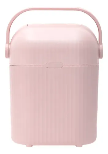 Lixeira Antiodor Para Descarte De Fralda Buba 9l Bebe Cor Rosa