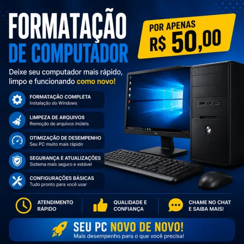 ? Formatação de Computador Completa por Apenas R$ 50