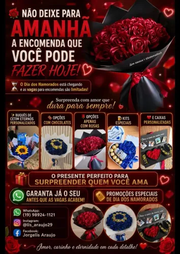 ? DIA DOS NAMORADOS ESTÁ CHEGANDO! GARANTA JÁ O PRESENTE PERFEITO! ?