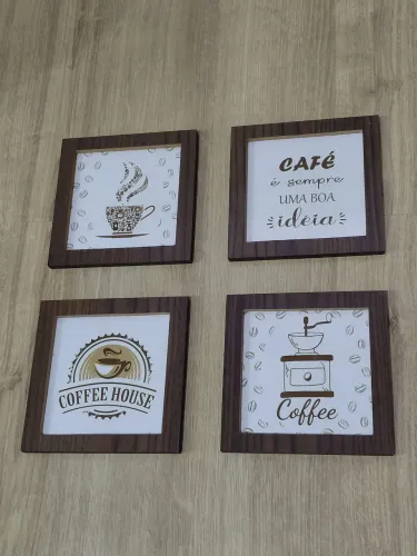 Quadrinhos decorativos cantinho do café