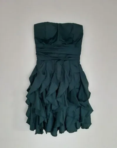 vestido verde curto tomara q caia de festa tam. 40