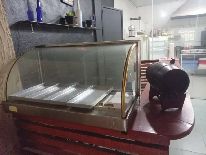 Expositor de salgados quente
