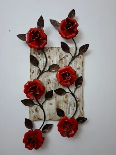 Decoração Quadro Ferro Rosas Artesanato Tiradentes Casa Sala