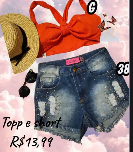 Short e top