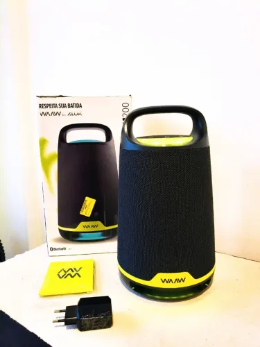 Caixa de som WAAW BOOM 200 Bluetooth USB Leds nova embalagem 