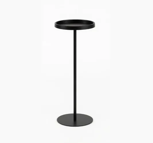 Mesa Lateral de Apoio Redonda Compacta 22cm Design Moderno Sofá Sala Quarto DISH