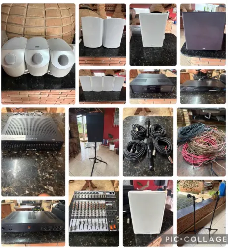 Mega Lote Som Hi-Fi + Automação + Som Profissional JBL/Soundcraft/AKG +cabos