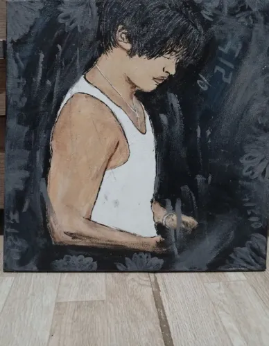 Tela artesanal, tamanho 30x30