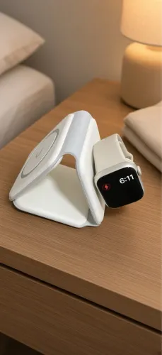 Carregador Magnético Sem Fio 3 em 1 Dobrável para Celular Relógio e Fone