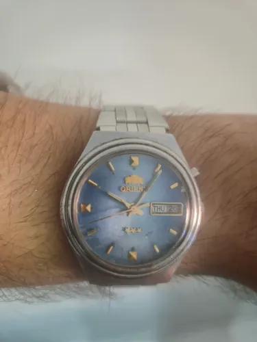 Relógio ORIENT 3 ESTRELAS AUTOMÁTICO  AZUL    -   REVISADO