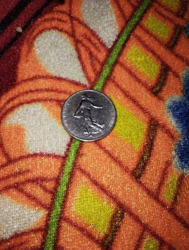 Moeda 1 FRANC de 1960 rara, REPÚBLIQUE FRANÇAISE