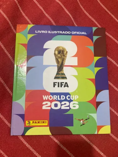 Álbum da copa 2026 capa dura mais de 300 figurinhas coladas
