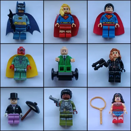 Bonecos LEGO Compatível - Heróis Marvel e DC