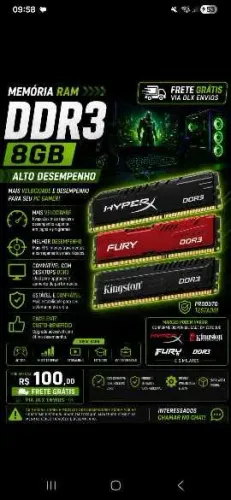 Memoria RAM Gamer Funcionando