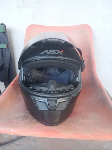 Capacete asx City N° 64 Novo + viseira fumê e Cristal + 2 narigueira  (R$ 350)