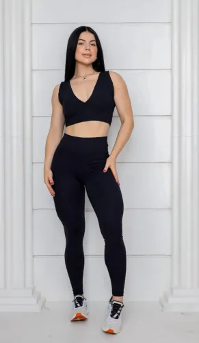 Calça legging básica poliamida