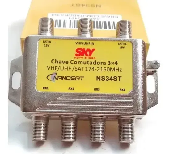 Chave 3x4 distribuição antena SKY