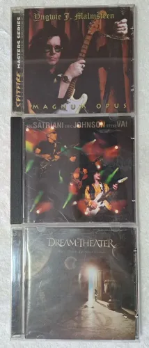 LOTE 3 CDS ORIGINAIS - DREAM THEATER, G3 (SATRIANI, JOHNSON & STEVE) & YNGWIE MALMSTEEN