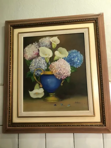 Pintura a mão de flores Vintage