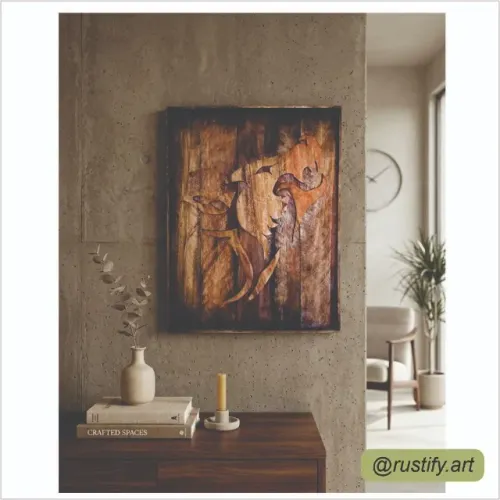 Quadro Decorativo Lobo - Peça única