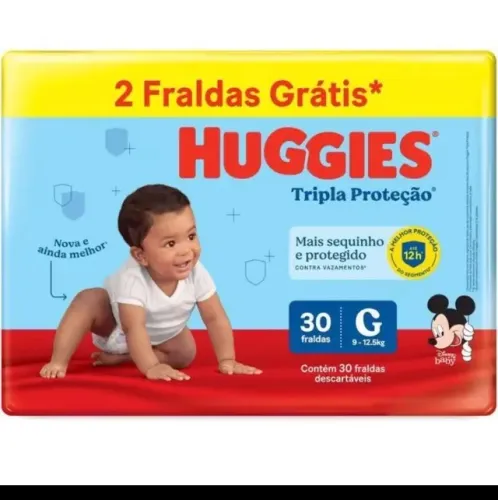Fralda Huggies Tam G 30