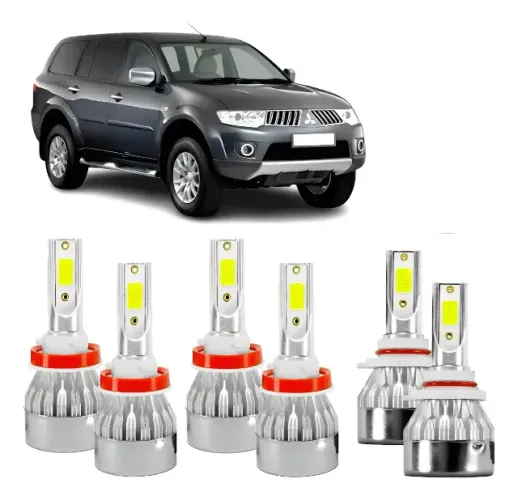 Kit Ultra Led Pajero Dakar 2012/13 72000 Lm Alto Baixo Milha
