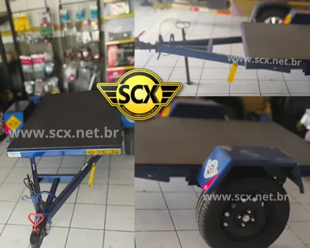 Reboque-Carretinha Scx plataforma Carro ou Moto