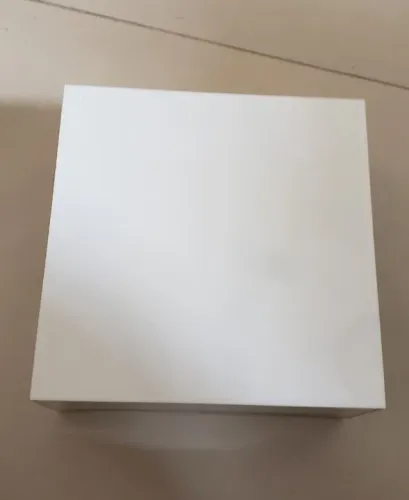 Lustre paflon 18x18 acrílico quadrado branco sobrepor