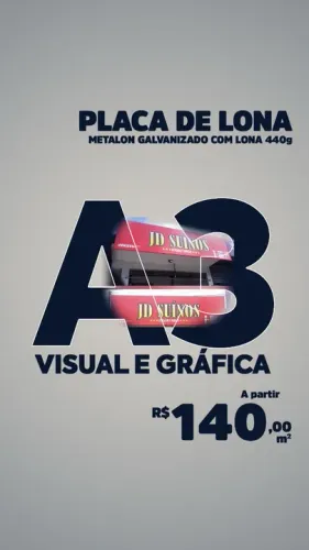 Placa de Lona - A3 - Visual e Gráfica