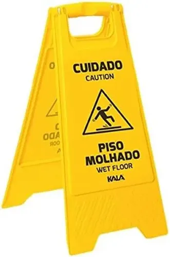 cavalete de sinalização piso molhado 61x29,5cm 882119 kala