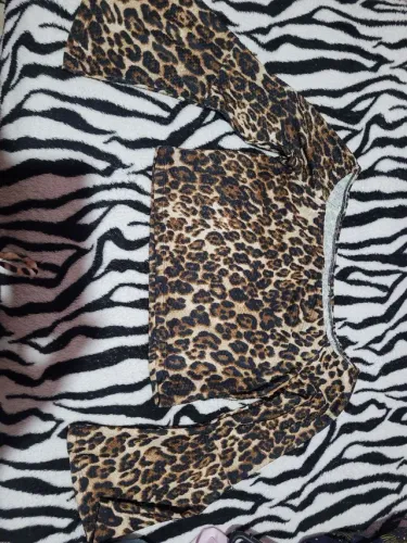 Cropped de onça manga longa