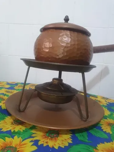 Panela para Fundue de Cobre