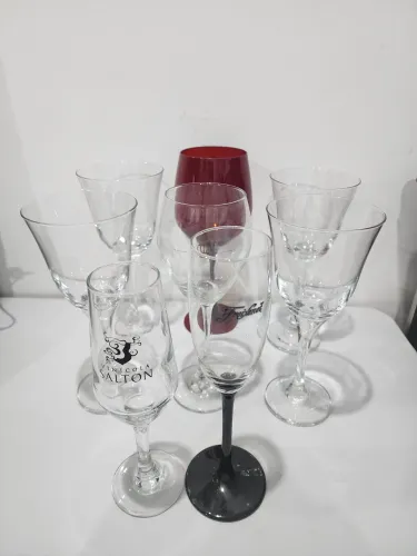 Kit de 8 taças de cristal