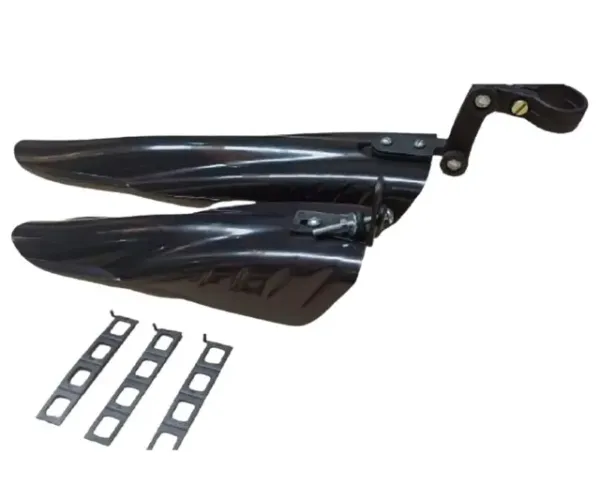 Kit Paralamas Dianteiro Traseiro Completo Para Bicicleta Bike Aro 26 29 Cor Preta