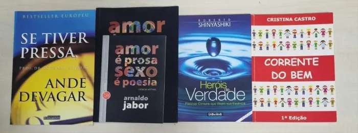 Vendo lote c/4 livros temas diversos - somente venda