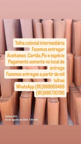 Telhas coloniais direto de russas 