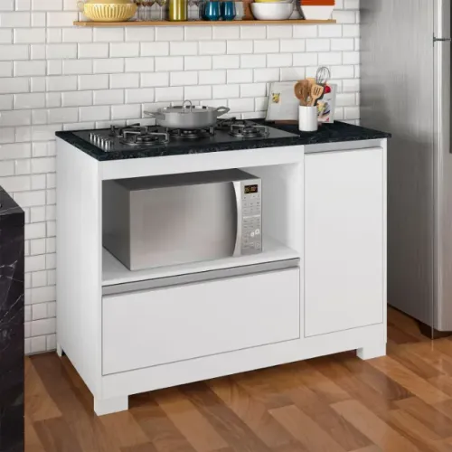 Balcão p/ CookTop 5Bcs NT 3050 Branco Notavel - Entrega Rápida! 
