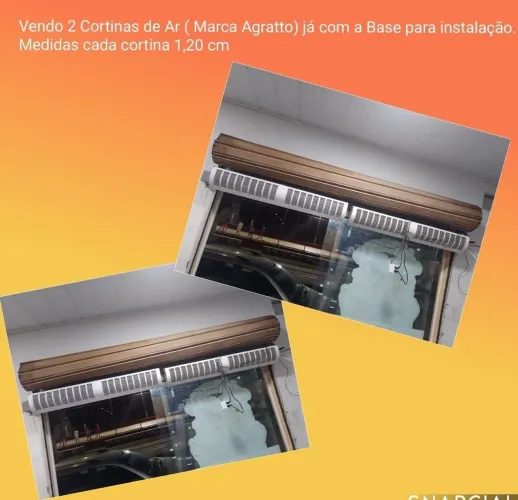  2 Cortinas Agratto com a Base para instalação 