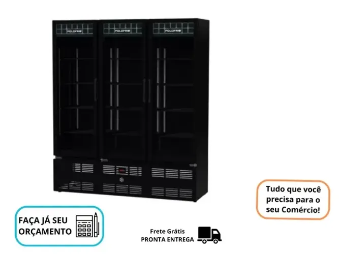 Freezer Expositor para Bebidas 3 portas polo Frio
