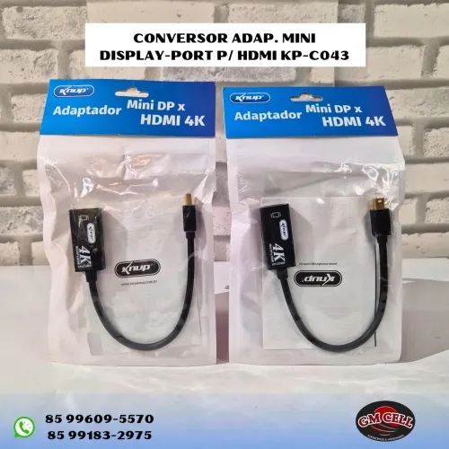 Conversor Adaptador Mini Display Port para HDMI 4K