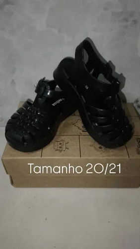 Sandália Mini Melissa Preta Tamanho 20/21