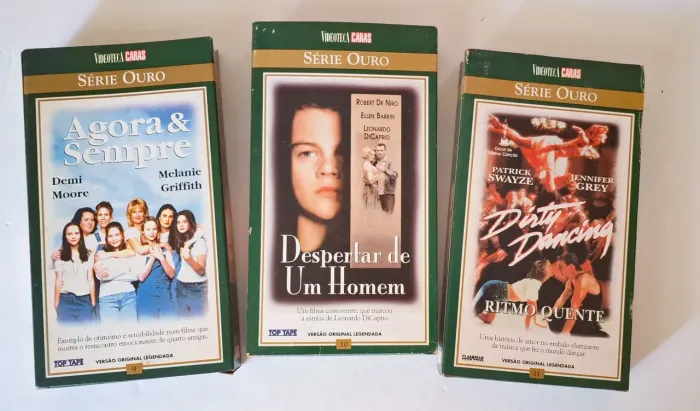 Coleção 3 fitas de vídeo vhs videoteca caras série ouro