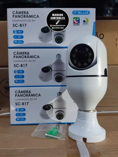 Câmera Panorâmica LED 3W SC-B17 - Segurança e Visão 360º