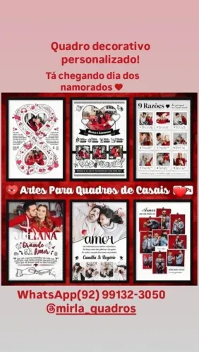 Quadros casal Personalizados 