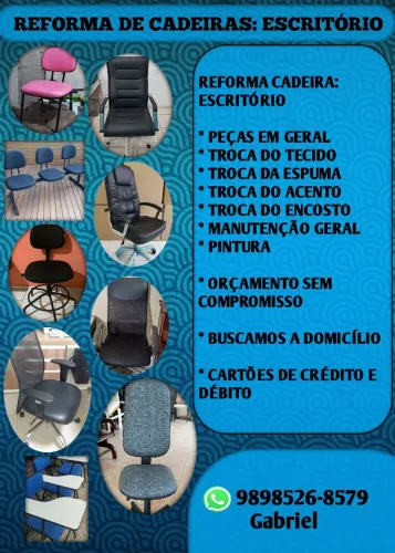 REFORMA DE CADEIRA:: ESCRITÓRIO EM GERAL